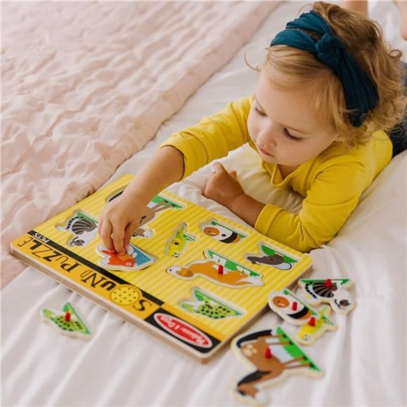 Pets Sound Puzzle - Wooden  With Sound Effects (8 pcs) - For Toddlers - Picture 6 of 6